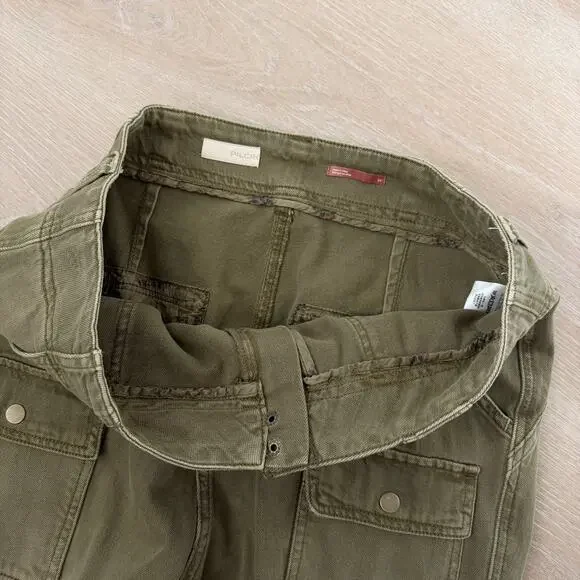 Anthropologie Pilcro Cargo Pants Olive Green Raw Hem Size 32 - Picture 3 of 7